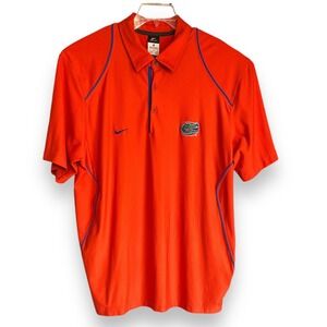 Nike Golf Dri Fit Florida Gators Orange Short Sleeve Polo Shirt Men's‎ Size XL